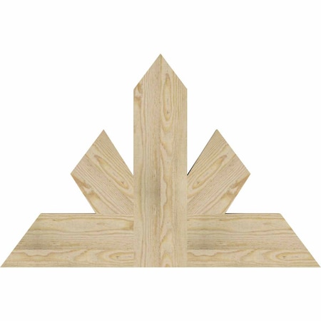 Ekena Millwork Saratoga Rough Sawn Timber Gable Bracket, Douglas Fir, 36"W x 24"H x 2"D x 6"F, 16/12 Pitch GBW036X24X0206SAR00RDF